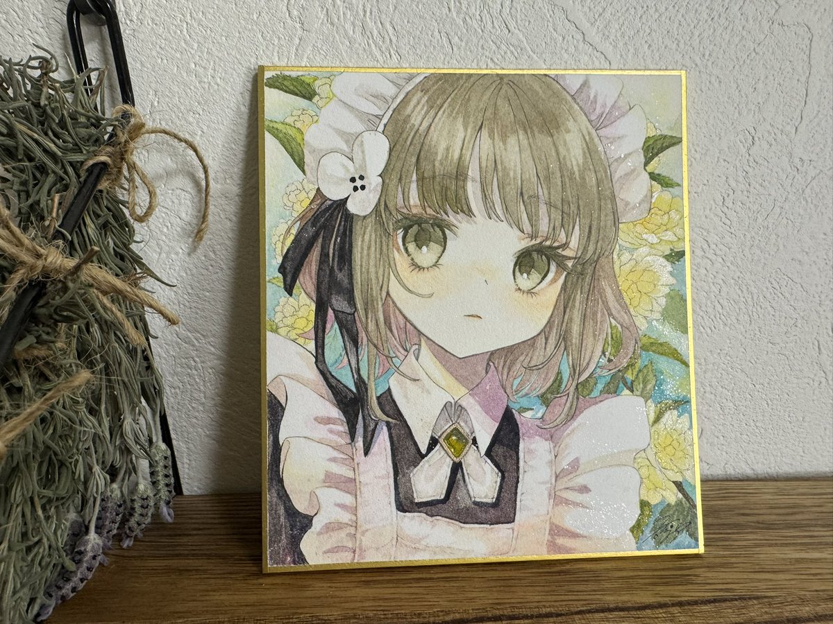 こちらの色紙お迎えいただけました！ ご好意でしばらく展示させて頂い