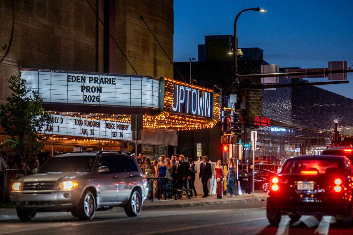 daviss's tweet photo. Eden Prairie prom tonight in Uptown Minneapolis, where the Uptown Association, who’s mission is to "Promote Economic Vitality" and "Drive initiatives that enhance foot traffic, visibility, and long-term economic sustainability" in Uptown, moved the Uptown Art Fair out of Uptown. https://t.co/crmnowsQ0V