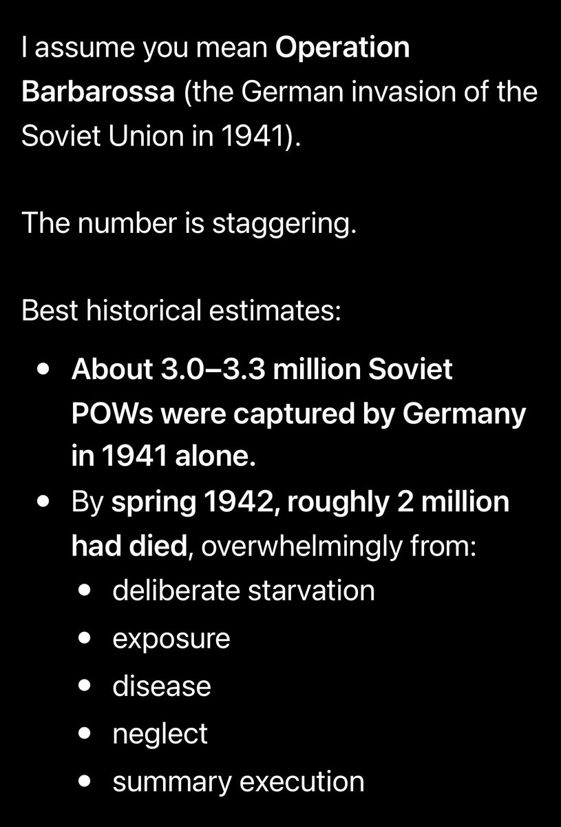 polareclipse1's tweet photo. @414magyarbirds Nazis mostly starved the Soviet POWs. https://t.co/un79KNpjWQ