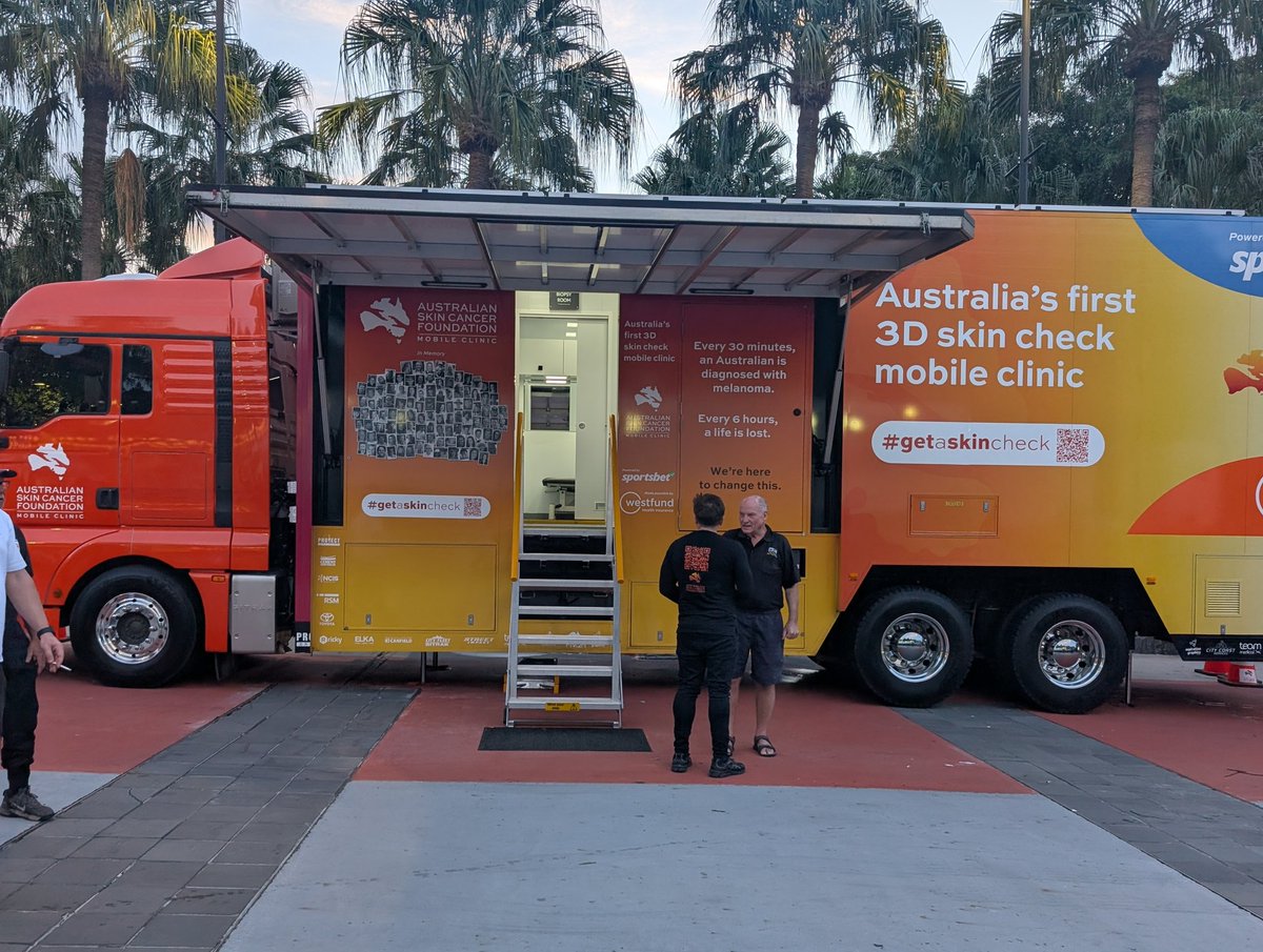 RobJAus's tweet photo. @AusSkinCancer truck at @nrl magic round, walk up and #getaskincheck 
@LPolga01 https://t.co/PfENsTm6P8