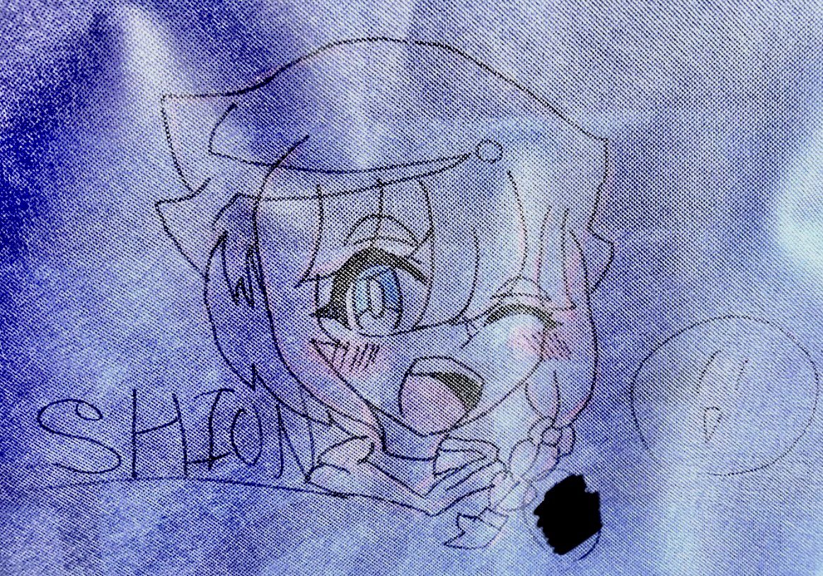 haminco's tweet photo. ちょい親バカな話

私も「SHION」を読み始めたのは
👧🏻がハマってて
読んだり描いたりしてたから

図工の作品入れのデカ不織布バッグに
下書きなしの直描きでこれ
小学生の時点でこれは
結構上手くないすか？ https://t.co/NByfJtOlK0