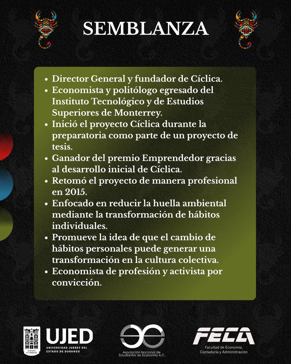anee__mx's tweet photo. En el Marco del XIII Simposio Nacional de Estudiantes de Economía , se llevará acabo la Conferencia: “Economía de la Ecología= + CO2 + $.”📢

La cual se realizará el 22 de Mayo impartida por el Lic.  Víctor Manuel Figueroa.
 #unidadnacionalqueconstruye🔹🔸 https://t.co/6bNkQeFjCR