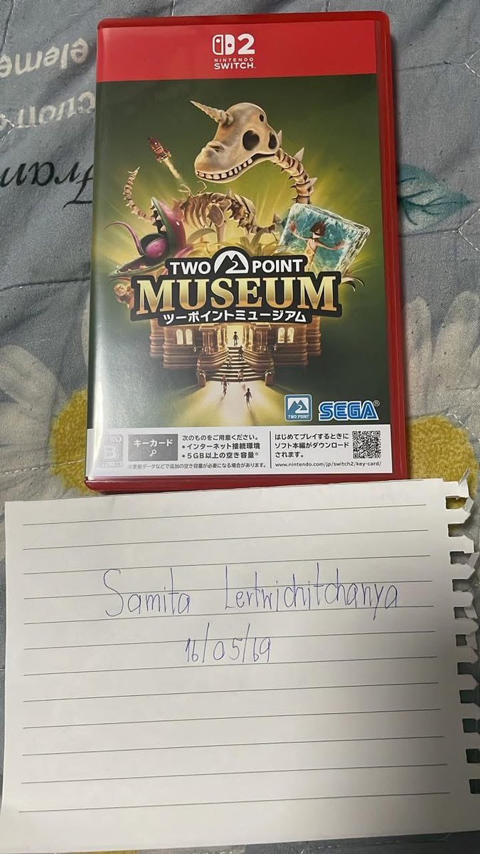 dewkun6's tweet photo. ส่งต่อแผ่นเกม two point museum 830 รวมส่งเอกชน 

#ตลาดนัดนินเทนโด้ #ตลาดนัดnintendo #แผ่นเกมมือสอง #ส่งต่อแผ่นเกม https://t.co/wWe21mzsdN