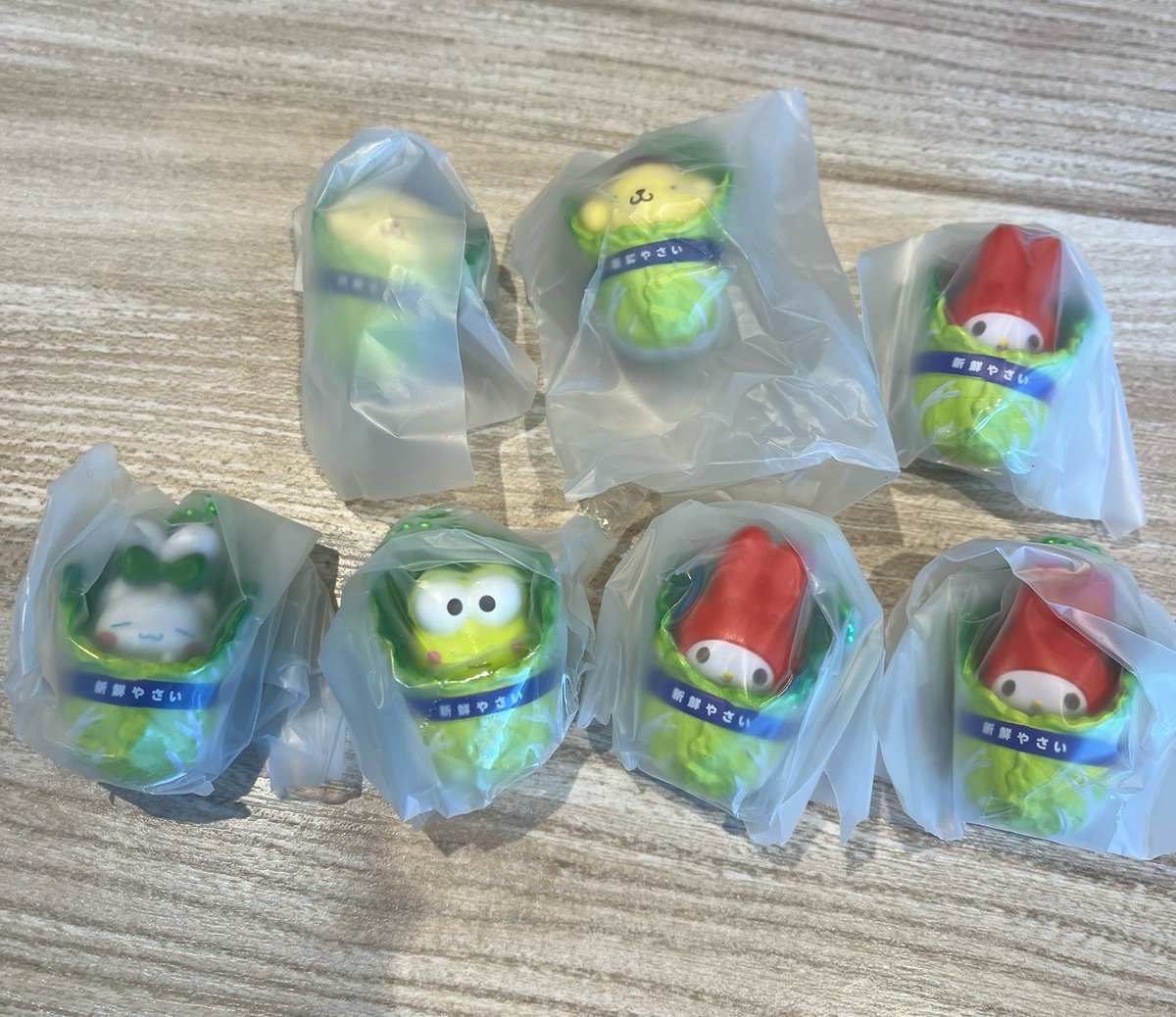 _i_q6's tweet photo. 交換 サンリオ 白菜マスコット ガチャ

【譲】ポムポムプリン シナモロール
        けろけろけろっぴ マイメロディ

【求】キティ

当方n：1も可能です◎
郵送希望

お気軽にお声がけください𓈒 ˖ ࣪ 𝜗𝜚 https://t.co/XiaTpA6jgz