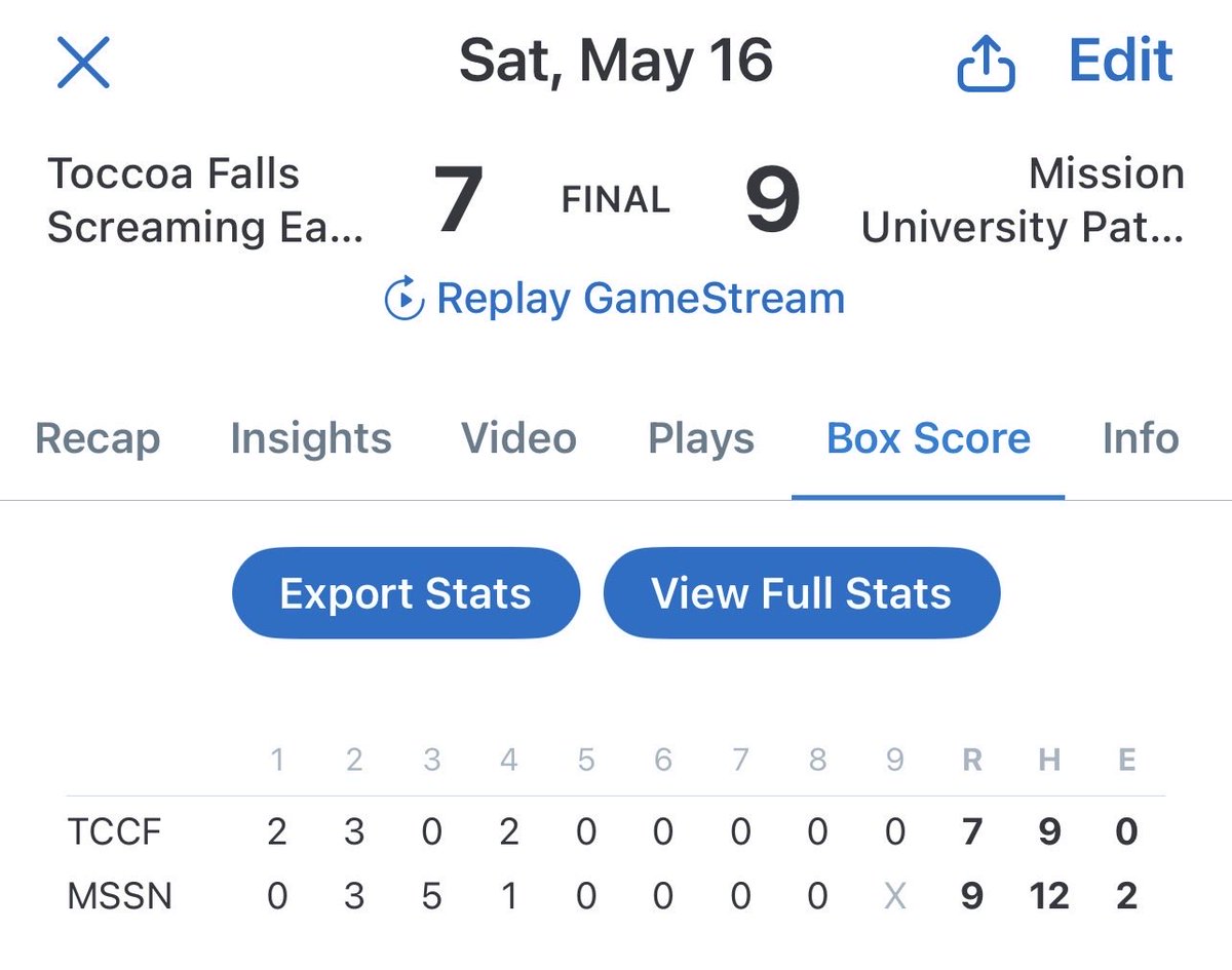 Coach K - Mission University Baseball tweet media