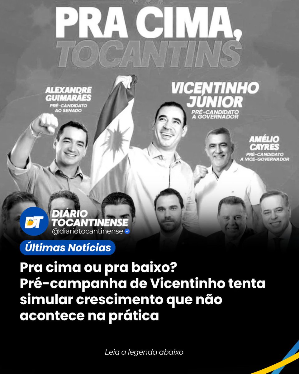 Dtocantinense2's tweet photo. O lançamento da pré-candidatura do grupo de Vicentinho Júnior, com o slogan “Pra cima, Tocantins”, acabou sendo marcado por pontos negativos. Apesar do anúncio de apoio de nomes como Aécio Neves, Helder Barbalho e Hugo Motta, nenhum deles compareceu ao evento. A única presença registrada foi a do deputado Adolfo Viana. Além disso, não houve novas adesões políticas no estado, o que reforça a percepção de dificuldade do grupo em ampliar sua base e consolidar a pré-campanha.

📲Leia a matéria completa no site https://t.co/XBI6Hi1ONf