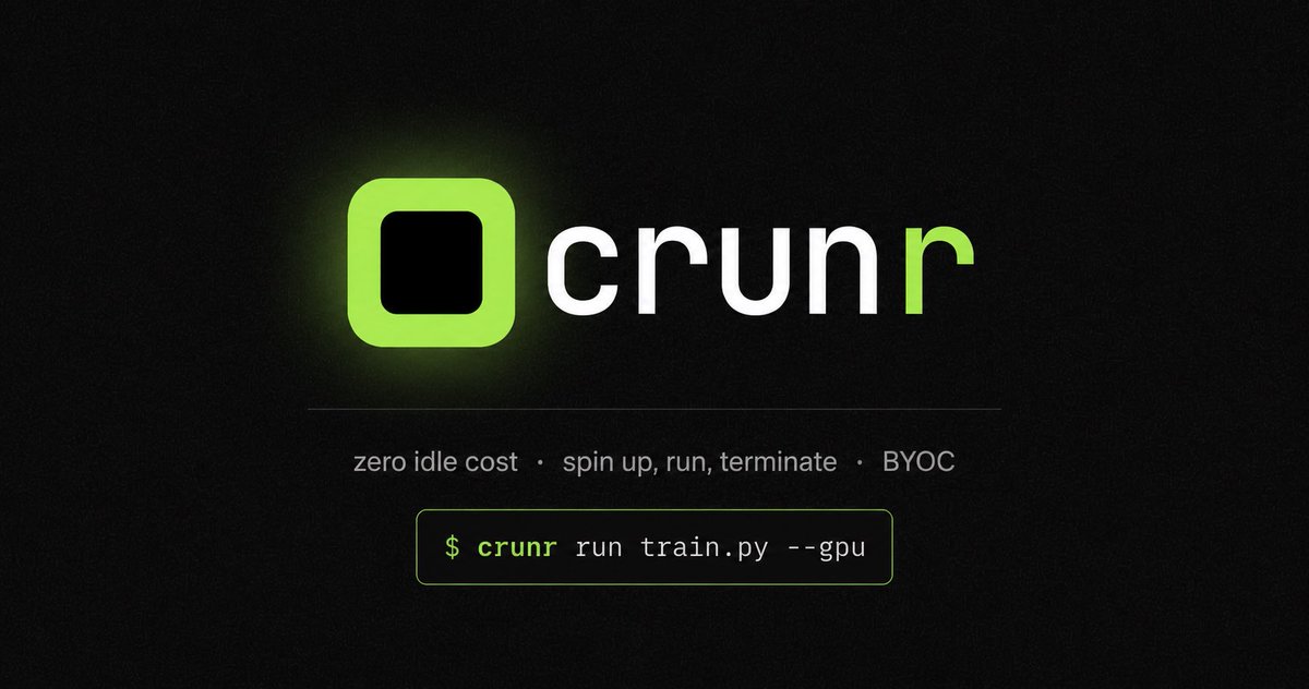 crunrdotcom's tweet photo. GPU is $1.5/hr

but your real bill is:

-idle time: $800/mo wasted
-infra team: $3,000/mo
-failed setups: days lost
-3am fixes: priceless

crunr cuts all of it
$ crunr run https://t.co/LK23puv4Ug --gpu

spins up → runs → terminates

pay for compute only. nothing else.
Its free https://t.co/SNRMmo1Pn9