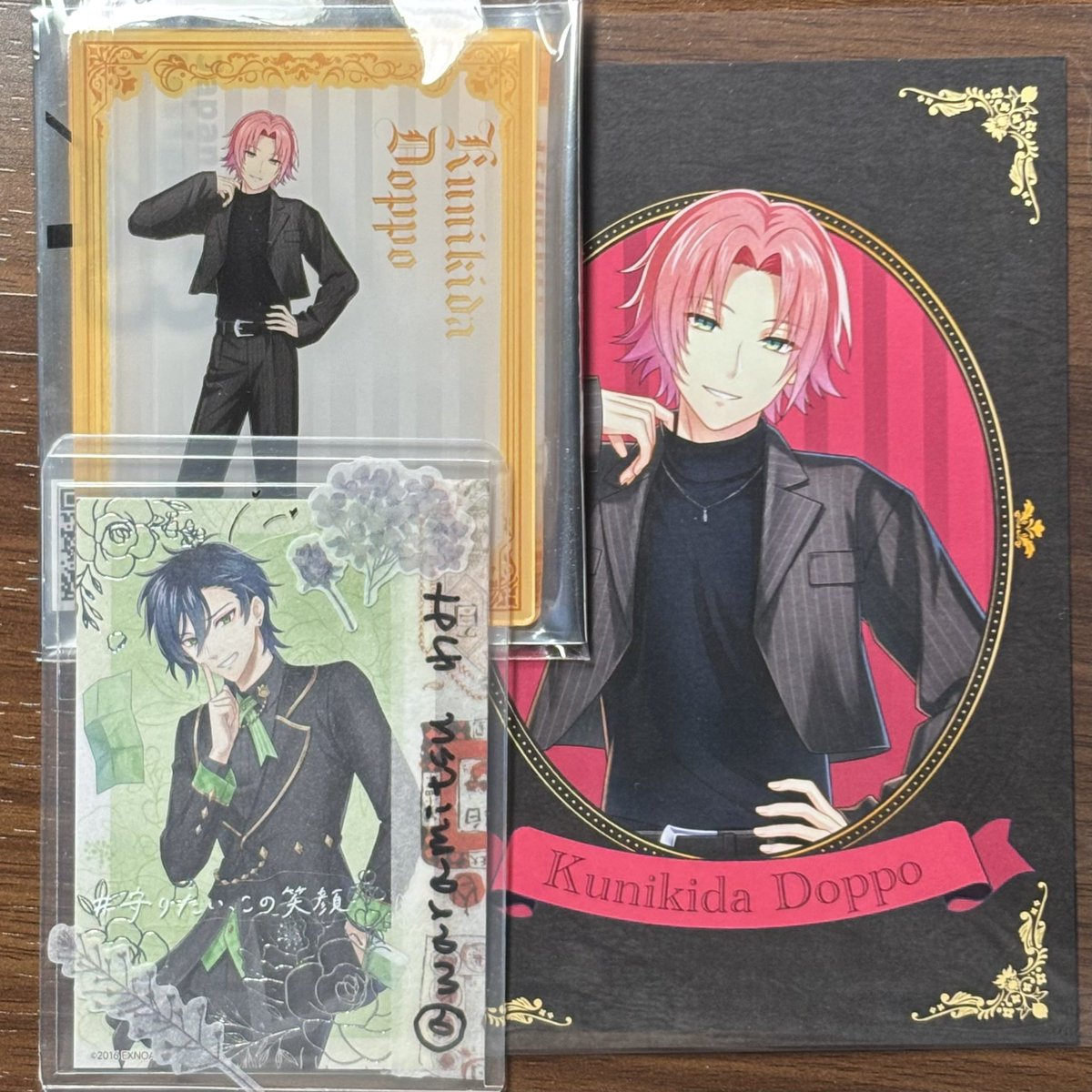 waramitsu's tweet photo. 文豪とアルケミスト 文アル eeo ブラックコーデ アクリルカード アクカ 特典 交換

【譲】
くにきだ

【求】
たやま
異種 しが
定価（特典500円）+送料

郵送のみ
検索からもお気軽にお声かけください https://t.co/0pd6UK9z32