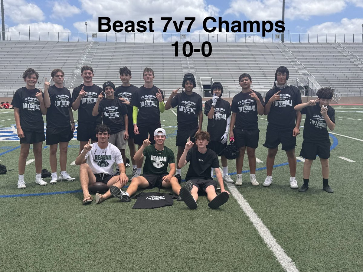 ChaseSanders87's tweet photo. Beast 7v7 Champs #highlighter #raptor #GreatTeam #GreatWin @chief_vii @NeisdAthletics @BDammone @jbutler_210 @jace_huesser @JaggerHuesser @aharmon121511 https://t.co/7Iw8oH8wO2