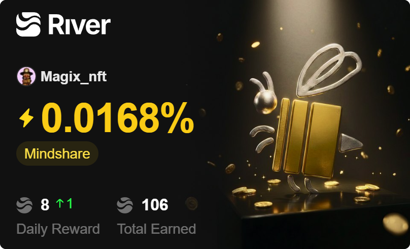 Magix_nft's tweet photo. Boosting my mindshare and earning rewards on @River4Fun ⚡️ https://t.co/C7rp4HL0er