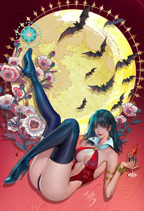 My Virgin Exclusive Variant for issue #11! #Vampirella #FanYang #ComicXposureI'll be at FanimeCon next weekend at Vendor Booth #1006D - see you there!