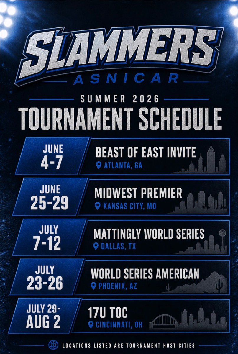 will_busby_'s tweet photo. Out of state summer schedule this year! 

@SlammersNorth https://t.co/lcK0ORyZvQ