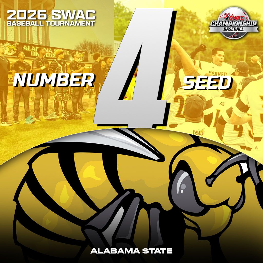 theswac's tweet photo. 𝐓𝐡𝐞 𝐍𝐨. 𝟒 𝐒𝐞𝐞𝐝

🐝  Alabama State Hornets

 #SWACBSB | #BuildingChampionsForLife https://t.co/mlHnl5p0Go