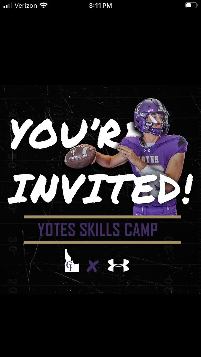 DallasJ32_'s tweet photo. Thanks @Coach_Forkner and @itsLos_619 for the camp invite! I'm very excited to come and compete!!
@PrepRedzoneID @IdahoRecruitHub @wsstephenson1 @sethjmorty @Oakley_Hussey @YotesFootball https://t.co/KHdwZjH8lr