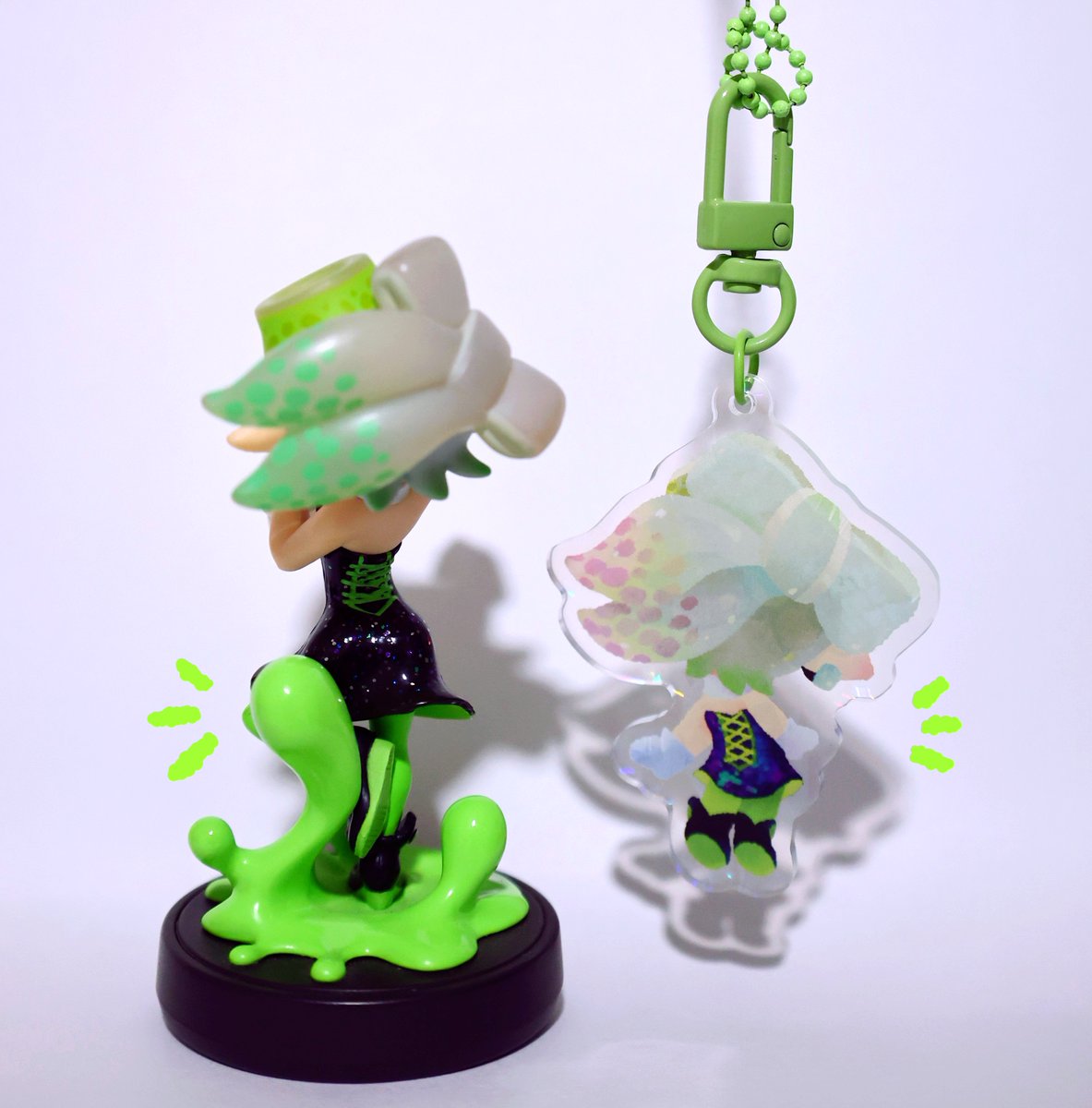 Kitt_me_not's tweet photo. cute comparison of callie &amp; marie amiibos‘ backs to the keychains… theyre so cute https://t.co/tlxJJ7CBk0