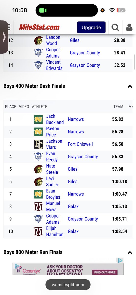 JackBuckland_29's tweet photo. I had a good day at the Giles meet the other day I Ran a PR in the 400m dash and ended placing first in the meet

#RecruitMe #ClassOf2029 #OLB #RB #VirginiaFootball #StudentAthlete https://t.co/pYC98lseuy
