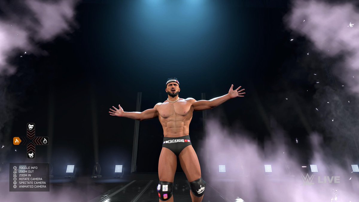 BrianBaker__'s tweet photo. Finally finished with this @kingkreas_ CAW!!! Loving how it turned out! @KreasNews #KingKreas #ViralStreamer #WWE2Kreas #WWE2K26 https://t.co/BkrDBc6cCQ