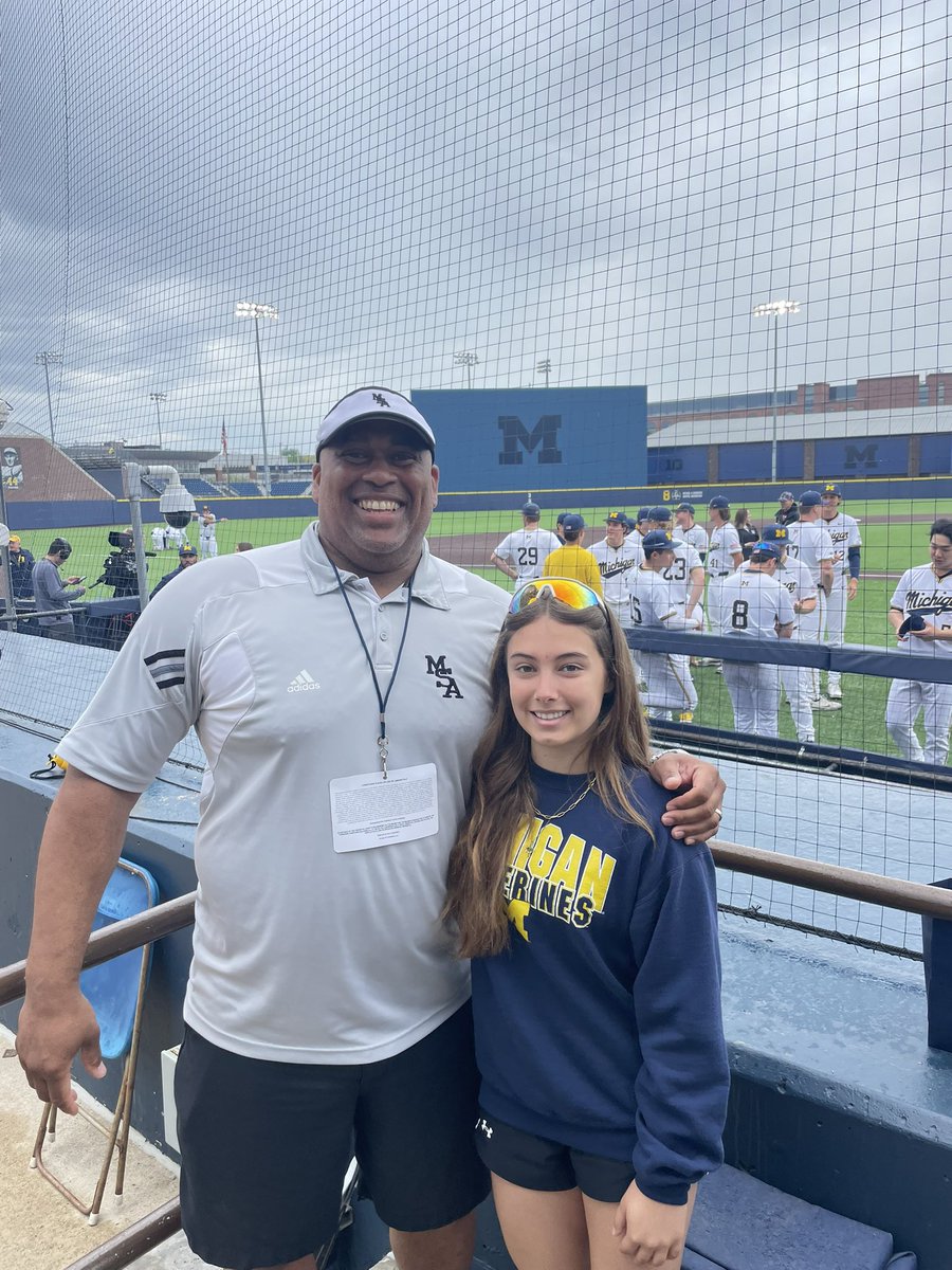 EvaBreitner99's tweet photo. May is Stroke Awareness Month and Coach Eric got to throw the first pitch at the U of M baseball game today. Last June at softball practice he had a stroke. I will admit that it was a scary experience but I am so thankful that he has made a speedy recovery! https://t.co/I5KBf7jqlI