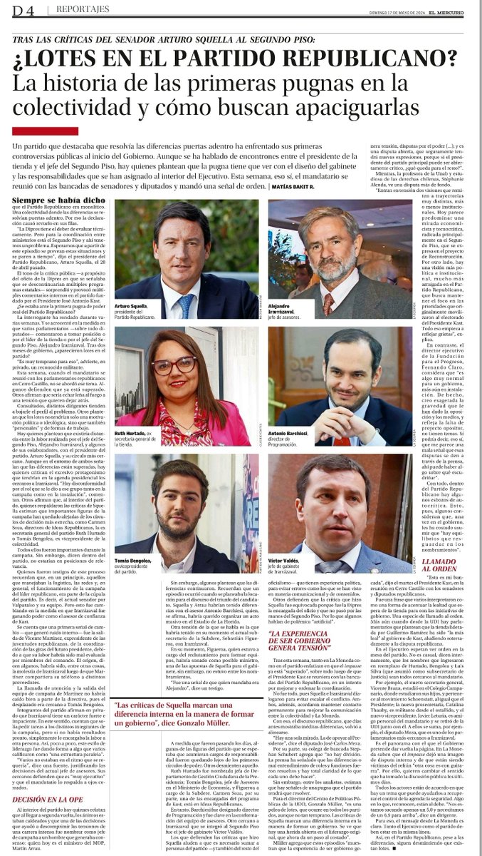 ChilePortadas's tweet photo. 📰 ¿Lotes en el Partido Republicano?

🔵 La historia de las primeras pugnas en la colectividad y cómo buscan apaciguarlas

@__elmercurio https://t.co/0ID8mV254n