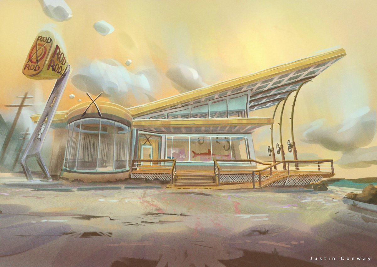 ConwayArt_'s tweet photo. The rod shop, Rod Rod, I'll come up with a better name later I'm kind of tired right now

45/?

#conceptart #fishingart #digitalart https://t.co/Tx4IGuFvNR