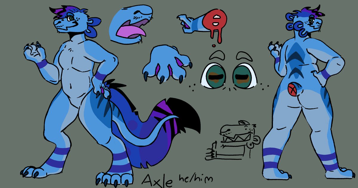 LouiePostsArt's tweet photo. new fursona ref! this should be WAY more fursuit friendly than my last reference :3

#smallartist
#furryart
#furry
#axolotl https://t.co/PB65kJ4ZZs
