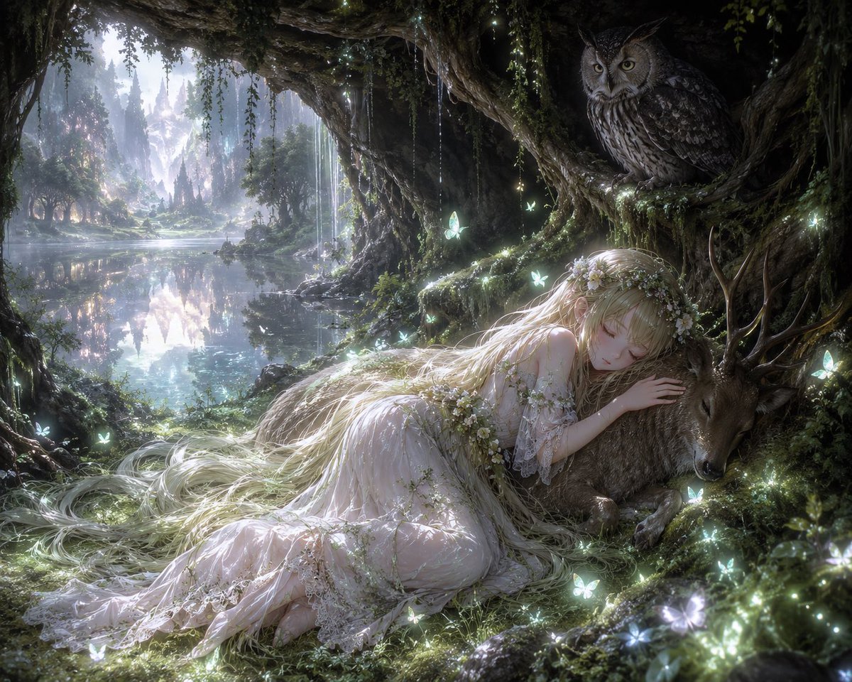 aaca0518's tweet photo. She became the forest itself.

#ForestSpirit #AIart️️️️️️️️️️️️️️️️️️️️️️️️️️️️️️️️️️️️️️️️️️️️️️️️️️️ 
#FantasyArt #AnimeArt
#ForestPrincess #Ethereal
#SpiritGuardian #Dreamlike
#MysticalForest #DarkFantasy https://t.co/Axp0UMcNiC