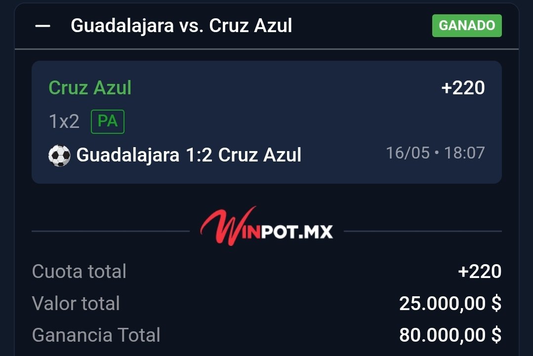 ChapitoApuestas's tweet photo. Muchos se rieron de mi.
Muchos me criticaron.
Muchos se burlaron.

¿Por qué? 

Porque iba con Cruz Azul.
Porque le metí mi dinero al Cruz Azul.

¿Que haré?

PASAR A COBRAAAAR ❤️ !!

La tenía muy clara.

Felicidades a los Chingones que me Siguieron 🫶 !! https://t.co/rZG5DJg99V