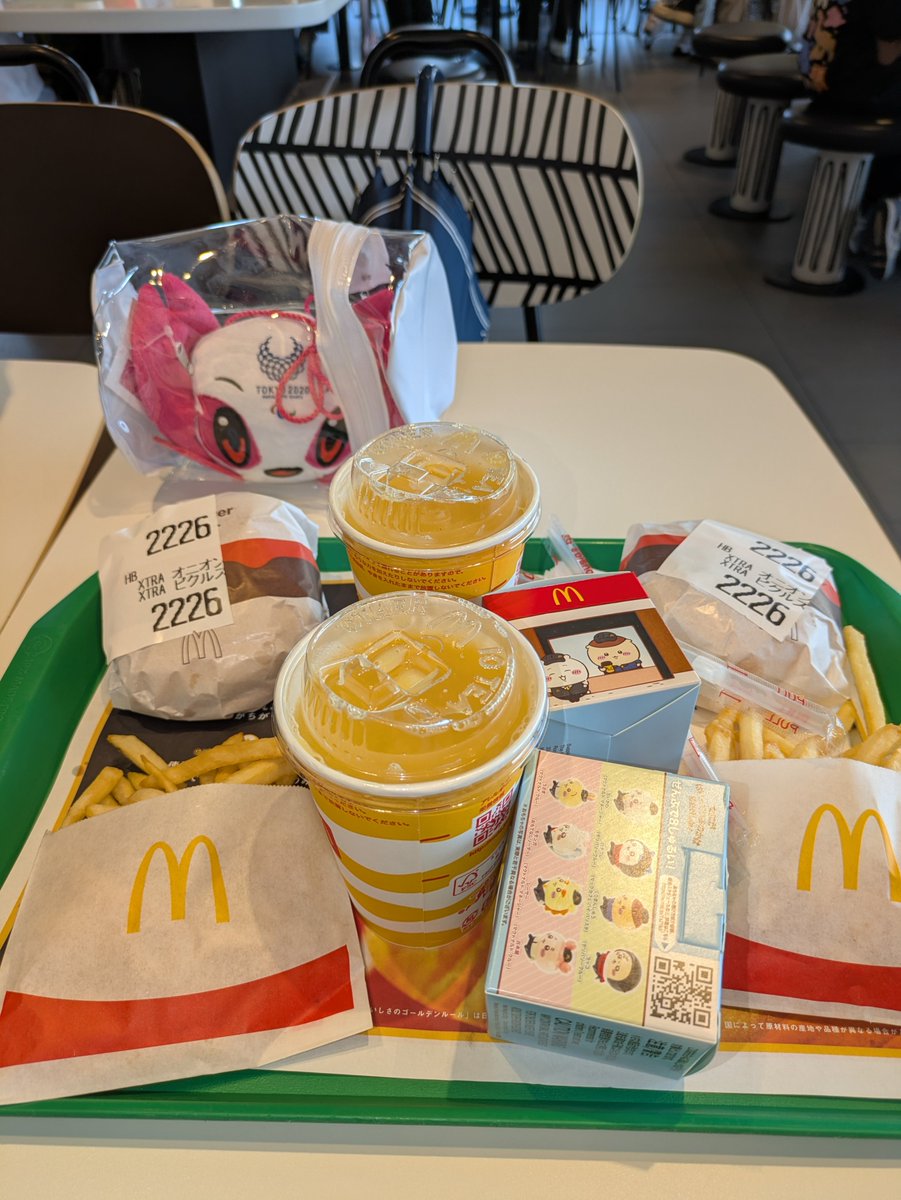 ちいかわのハッピーセット、金曜土曜と2つずつ買ってちいかわ
