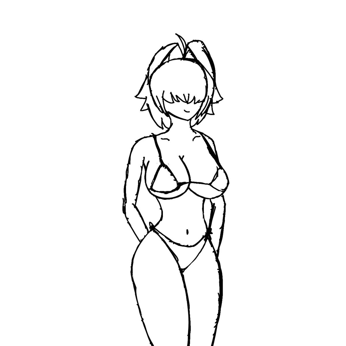 FreakyshyNSFW's tweet photo. Un simple boceto de prueba. https://t.co/6o1P0J58U7