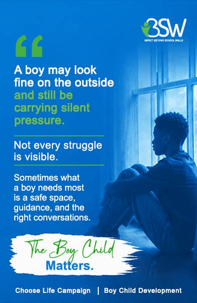 EmemEno2's tweet photo. A boy may look fine on the outside  
and still be carrying silent pressure.

Not every struggle is visible.

Sometimes what a boy needs most  
is a safe space.

Join the one week ChooseLife Campaign! Share, like and comment.

#ChooseLifeCampaign #BoyChildDevelopment https://t.co/nNUhCuOISI