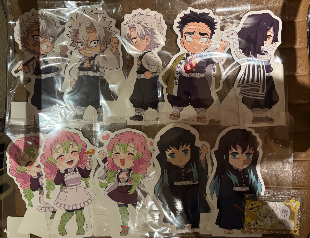 Ru_Ru_mini's tweet photo. 【交換・譲渡】
鬼滅の刃 ufotable リアルWebくじ 繋がる大集合 スタンディPOP ポップ

譲:炭治郎、禰󠄀豆子、しのぶ、蜜璃、☆無一郎、☆実弥、伊黒、悲鳴嶼

求:善逸(画像3)各1>定価+送料

現地交換優先。
譲渡後日郵送または大阪手渡しのみ。
☆譲渡は、現地で決まらなかったキャラ同数お迎え下さい https://t.co/YgDnDG8fKM