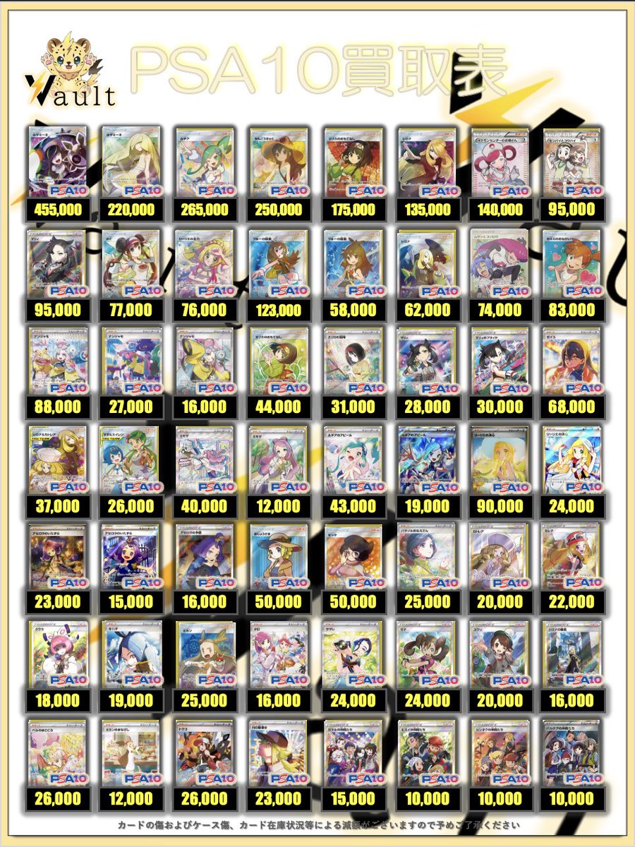 特価PSA10まとめ売り ポケカPSA10ピックアップ買取】⚡️5/17更新 ポケカPSA10の買取表に