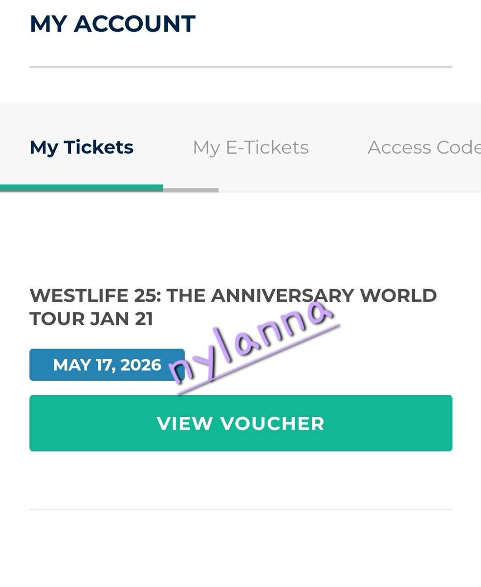 luvBONEKDO_'s tweet photo. Thanks you @NicoGee101 for securing my friend’s ticket. Grabe bilis! you even got her desired section and row 😁 Thank you as always! 

#Westlife #VLCTProofs https://t.co/rLgsDxcTcX