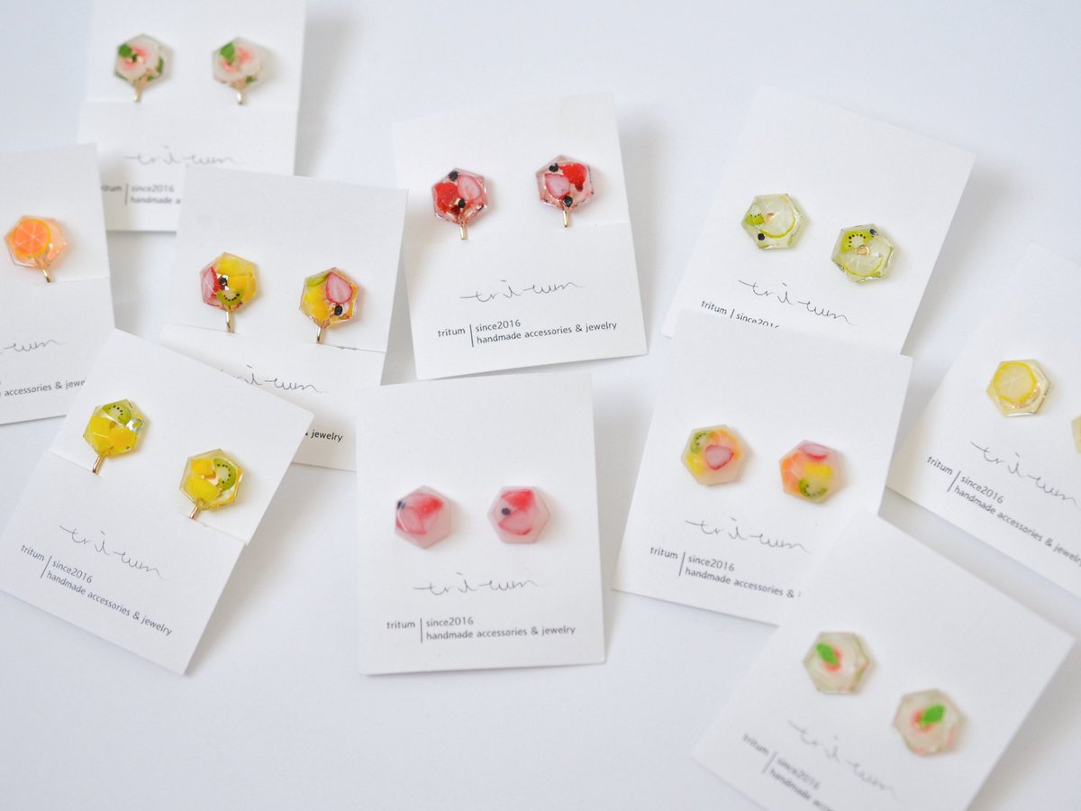 tritum___'s tweet photo. デザフェス出展致します！

出展名：tritum jewelry
出展日：5/23-24（両日）
ブース：南館4F P-276

透明とフルーツをテーマにアイスキャンディーやゼリーなどこれからの季節にぴったりなアクセサリーをご用意しております☀️

#デザフェス63
#デザフェス63リポスト
@designfesta https://t.co/hDTsSXNQX2