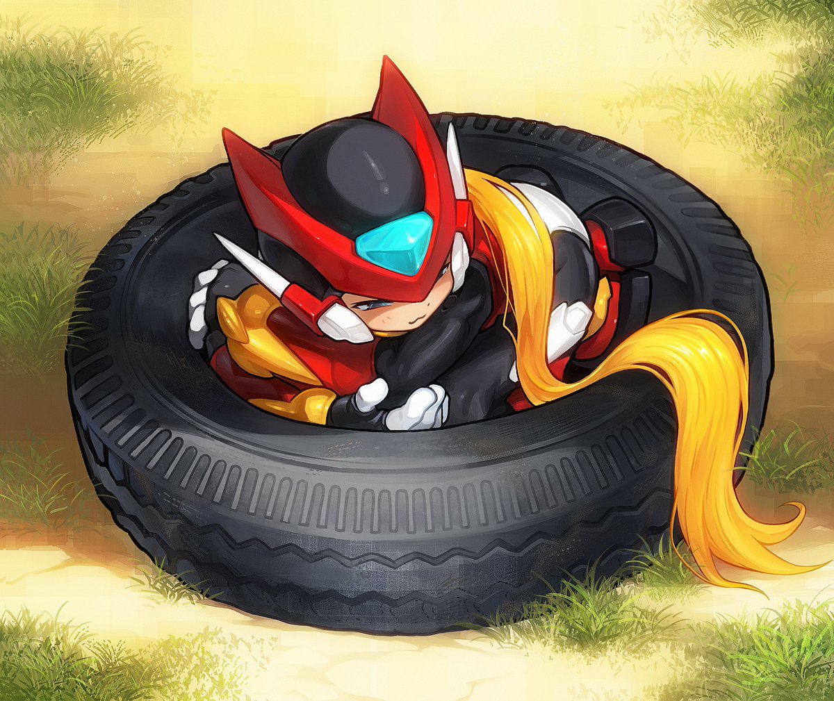 ohohoni's tweet photo. Today i went to the auto repair shop to get my bike fixed and saw a funny cat chilling in a tire lol ☀️🛞🐈✨ https://t.co/6jdQUtyjIA