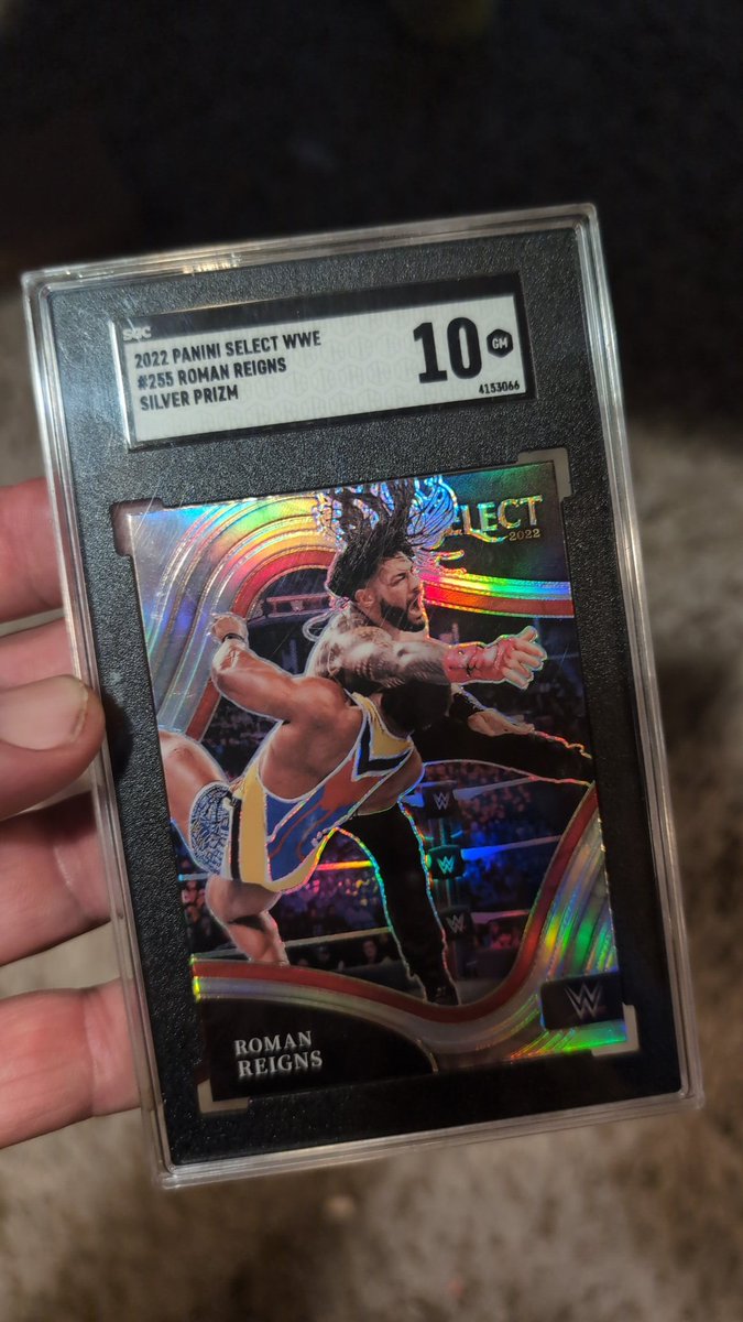 ZickCardboard's tweet photo. @CardPurchaser 2022 First year Select Roman Reigns case hit silver in an SGC 10 tux https://t.co/Bk3Z18eSa2
