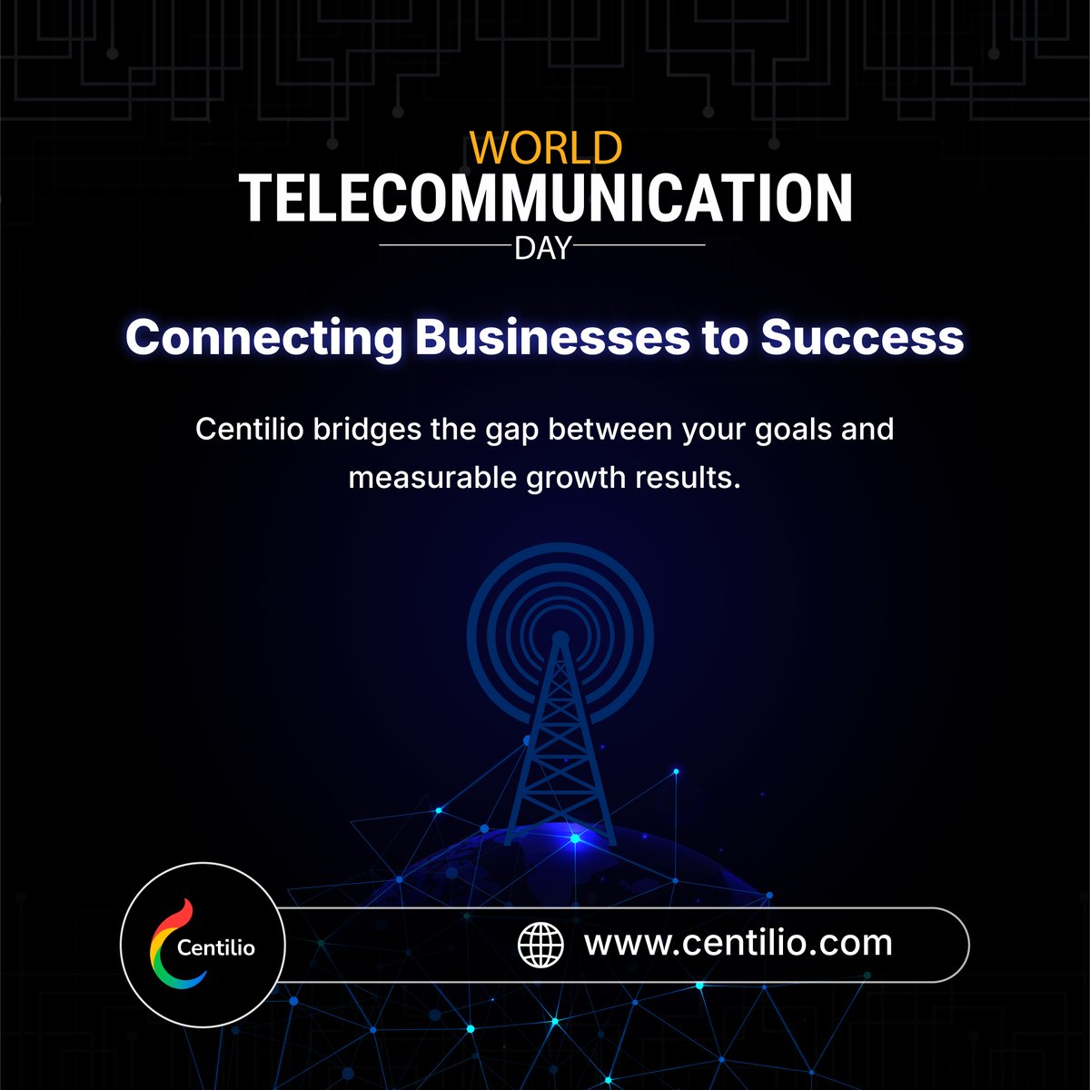 CentilioSign's tweet photo. Connecting the world, one innovation at a time. Centilio celebrates the power of communication! 

#TelecomDay #Connectivity #Centilio #DigitalWorld https://t.co/KqzfrGYMig