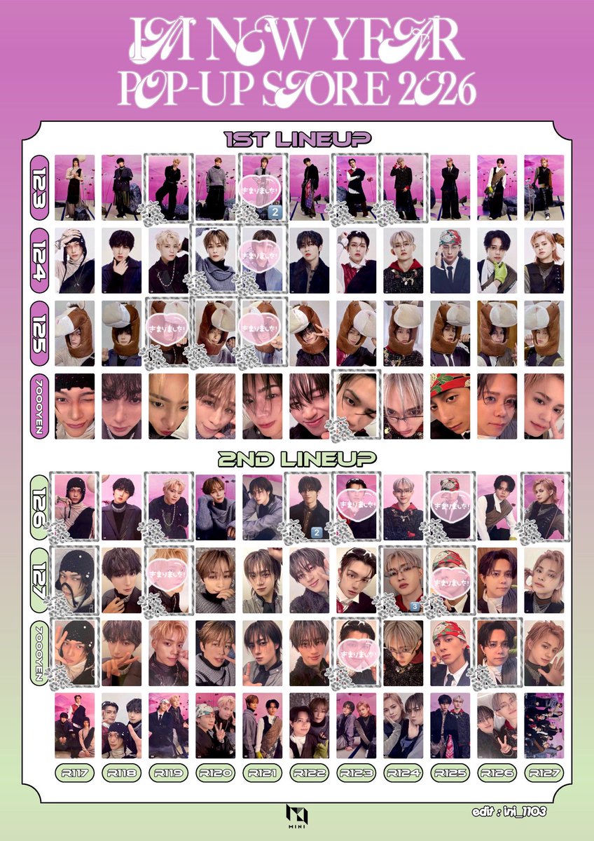 S05223552's tweet photo. INI NEW YEAR POPUP STORE 2026 
ポップアップ 109 交換 トレカ 7000

【譲】
画像:池崎 木村 後藤 許 髙塚 田島 藤牧 松田
【求】
同種尾崎、尾崎過去物

比率違い🉑
郵送📮
お気軽にお声がけください！

#INI交換 https://t.co/zskolvXQ8c