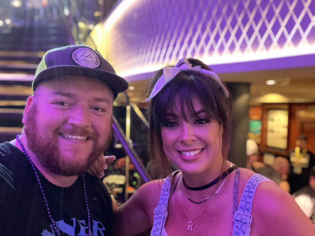 mfhewson's tweet photo. @RebelTanea Love seeing this! You’re still the best and a highlight of my Jericho cruise! I loved running into you around the ship! Wishing you all the best! https://t.co/oyBwYzD1JP