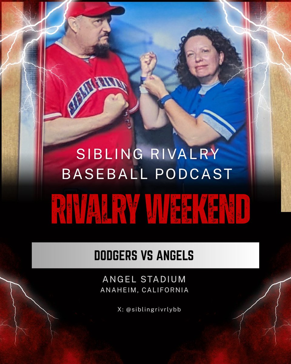 SIBLINGRIVLRYBB's tweet photo. No episode this week but we will have plenty to talk about next week! #Dodgers #Angels #MLB #Elbows & more. Listen to #SRBB on your favorite listening platform! @IBWAA https://t.co/qd8AYry78Y