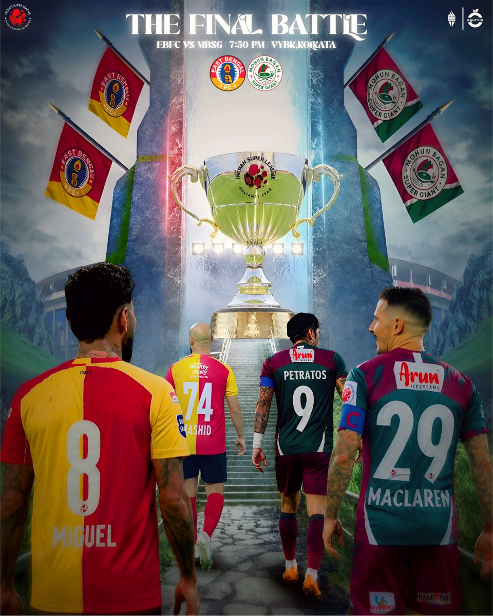ebbu1920's tweet photo. Smoke, chants, passion and chaos — the Kolkata Derby is here.
East Bengal ready for the final battle. ❤️💛🔥

Watch #EBFCMBSG, live on @FanCode and #SonySportsTen2 📺

[Joy East Bengal, EBBU] https://t.co/EytAeLcTzS