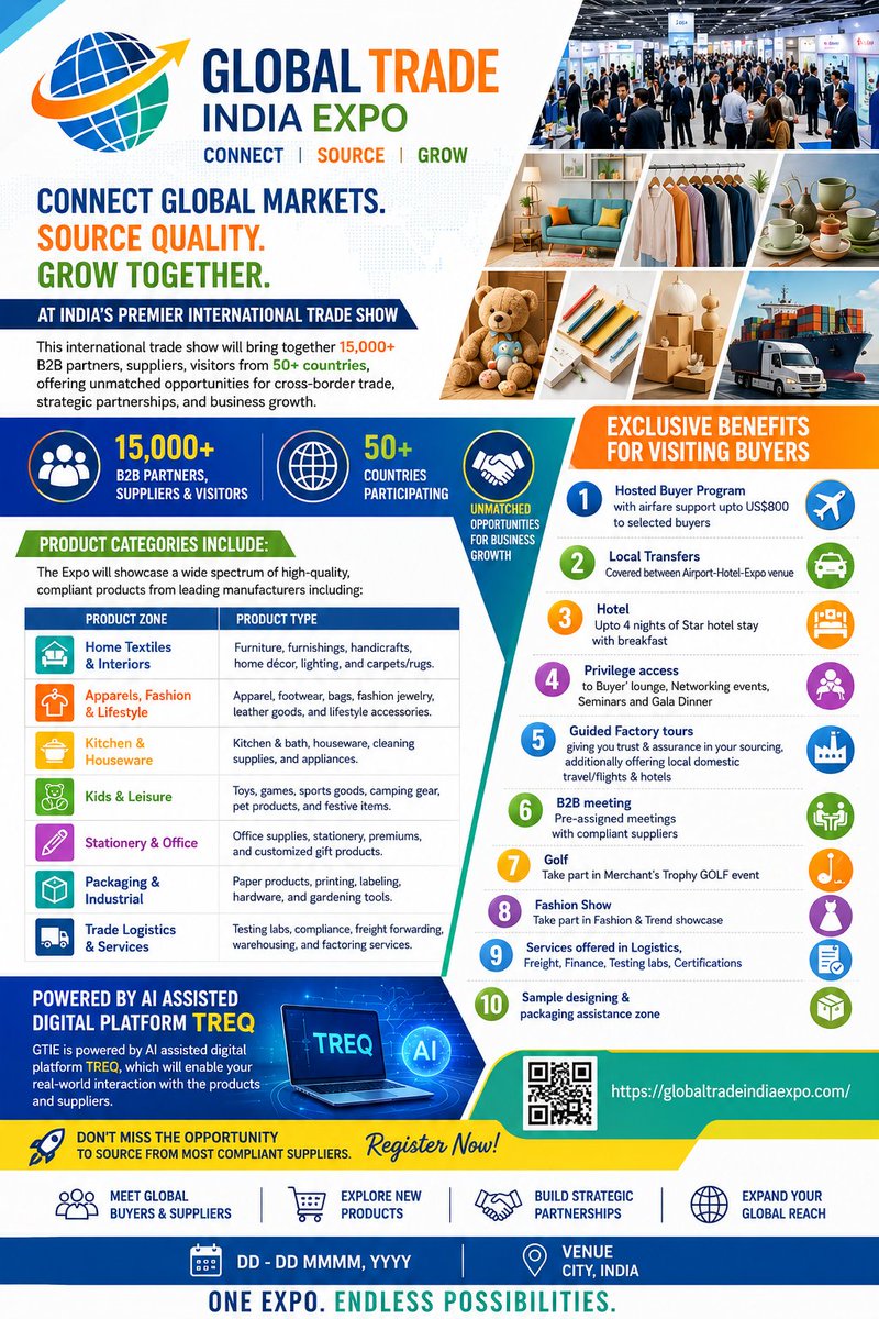 IndiaExpoEvents's tweet photo. Sourcing can be rewarding and lower your sourcing trip costs: join us! https://t.co/WQOtJK8o8J