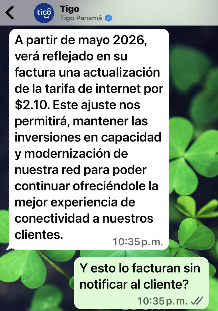 simplylu_21's tweet photo. Llega factura de @TigoPanama por un monto superior a lo q pagamos todos los meses. Escribo y esta es la respuesta⬇️
#nosvamos #abuso https://t.co/hFNeBHHNir