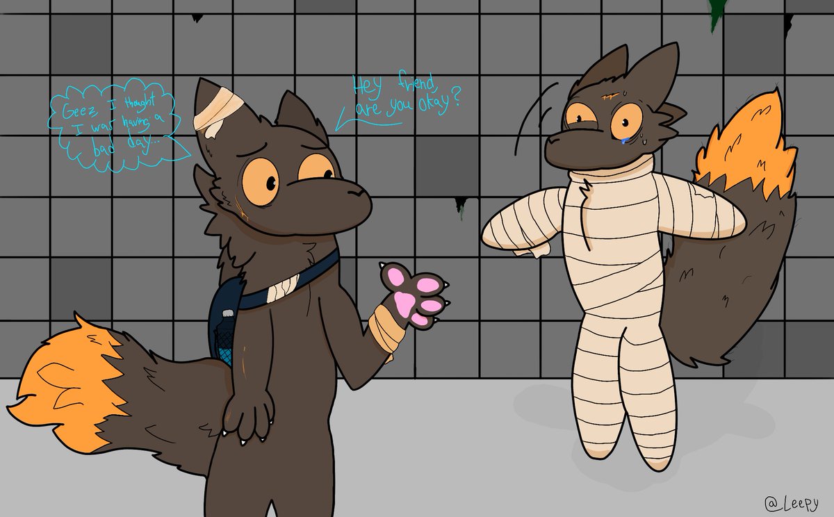 Leepy115's tweet photo. Some art that I made because I'm obsessed with Casualties Unknown right now

#furry #furryart #furryartist #casualtiesunknown https://t.co/YPfuSEDTtx