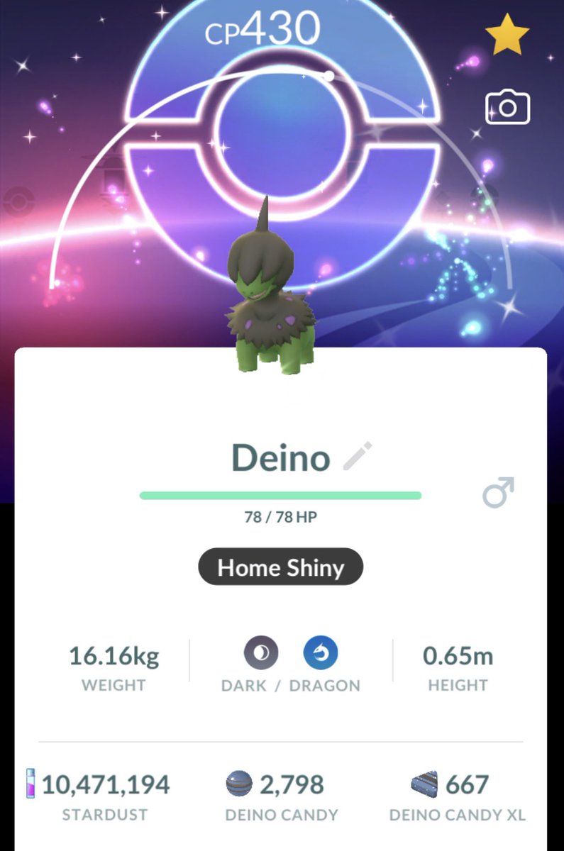 Warheaddddd's tweet photo. deino community day classic 💚

21 shinies
18 backgrounds
2 shinies with a background &amp; 1 was a home spawn ☺️

#PokemonGO https://t.co/hMhT0XSWXY