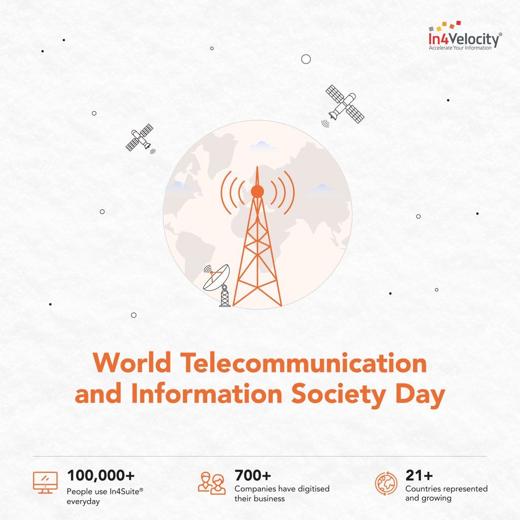 in4velocity's tweet photo. On World Telecommunication and Information Society Day,
We celebrate the power of digital connectivity in creating smarter businesses, faster communication, and a more connected future.
#WTISD #WorldTelecommunicationDay #DigitalTransformation #Technology #In4suite https://t.co/Em8SIdv6xL