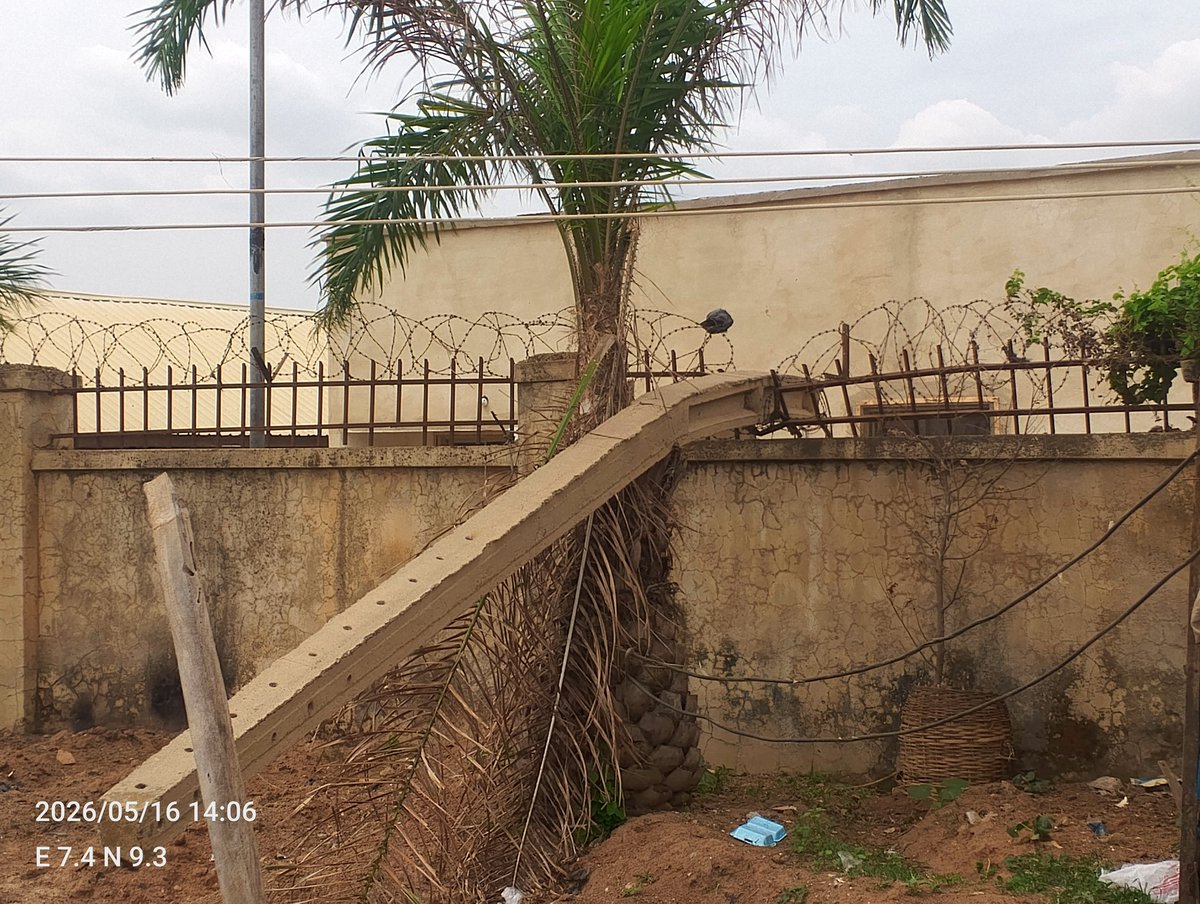damagerX's tweet photo. This is how AEDC loves its customers. Check the quality of engineering on the poles and the scarcity of electricity in bwari as a result of this recklessness.  High tension cables on people's roofs, Omg another disaster looming. Reporting from kuduru in Bwari. https://t.co/e6gkXyXx5u