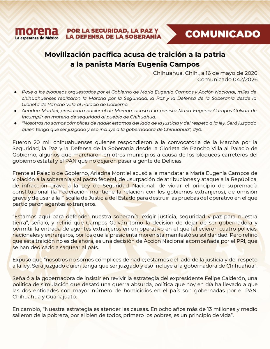 Morena tweet media