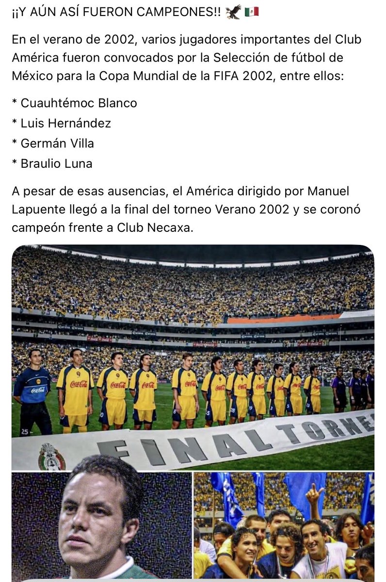 jlrpiscis22's tweet photo. @mluiscastillo Pendejo te recuerdo que el América fue campeón en el 2002 https://t.co/38ywRCU4pp