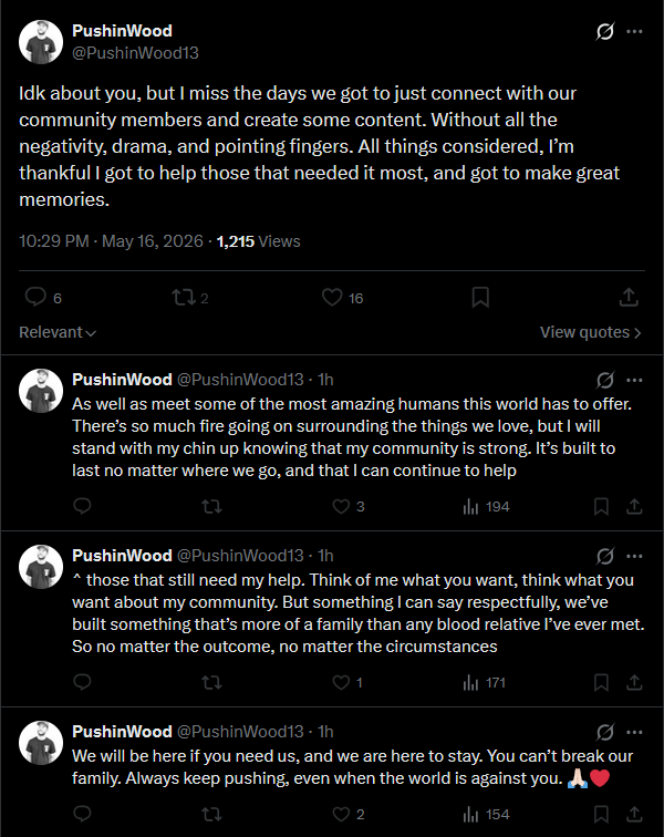 SlyShiftyy's tweet photo. So in the face of everything going on your stance is that you want there to be less drama about us removing a pedophile from the community and that your community is strong?

yeah ok you fucking narcissist https://t.co/RtlWwUiCWU